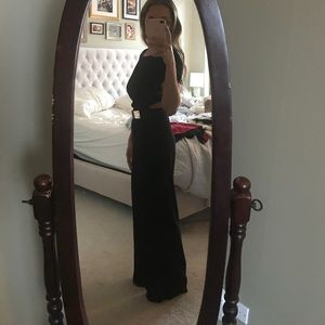 Black backless jumpsuit